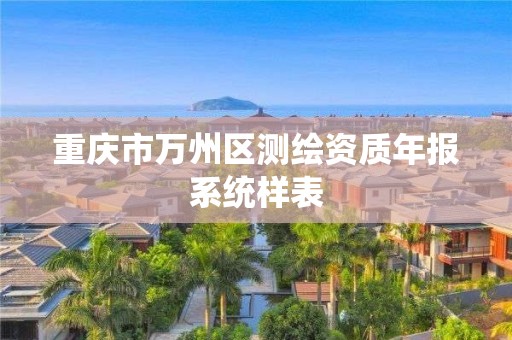 重庆市万州区测绘资质年报系统样表