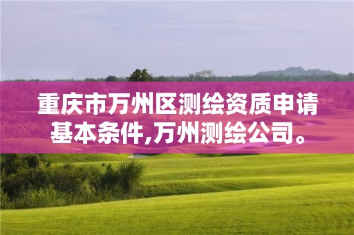 重庆市万州区测绘资质申请基本条件,万州测绘公司。