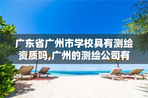 广东省广州市学校具有测绘资质吗,广州的测绘公司有哪些