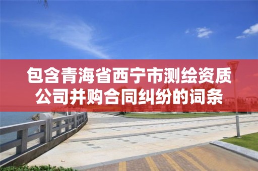 包含青海省西宁市测绘资质公司并购合同纠纷的词条