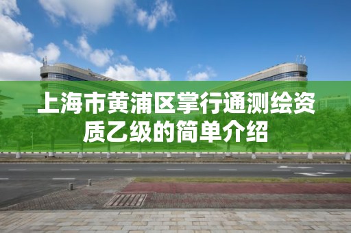 上海市黄浦区掌行通测绘资质乙级的简单介绍