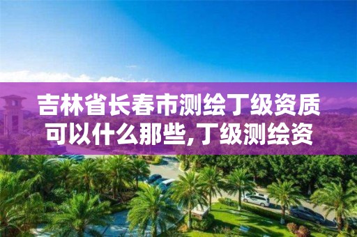 吉林省长春市测绘丁级资质可以什么那些,丁级测绘资质要求。