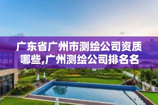 广东省广州市测绘公司资质哪些,广州测绘公司排名名单