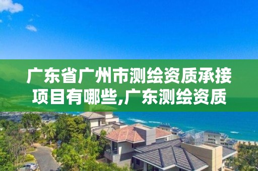 广东省广州市测绘资质承接项目有哪些,广东测绘资质标准