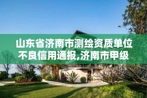 山东省济南市测绘资质单位不良信用通报,济南市甲级测绘资质单位