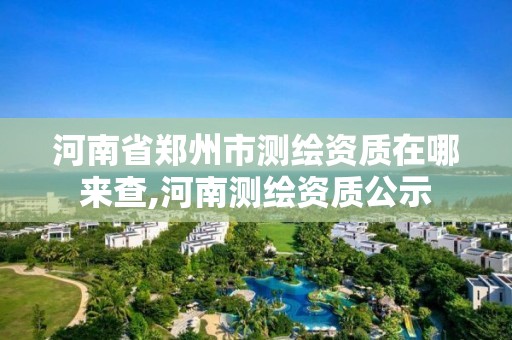 河南省郑州市测绘资质在哪来查,河南测绘资质公示