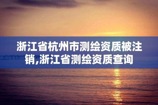 浙江省杭州市测绘资质被注销,浙江省测绘资质查询