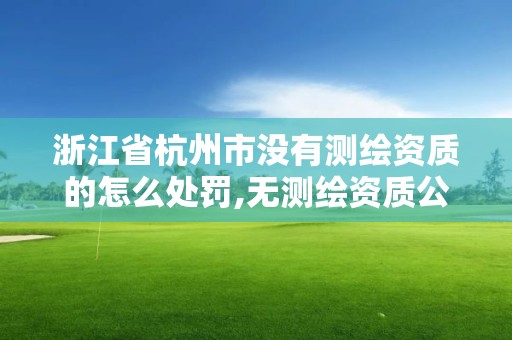 浙江省杭州市没有测绘资质的怎么处罚,无测绘资质公司进行测绘的后果。