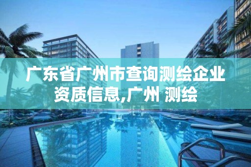 广东省广州市查询测绘企业资质信息,广州 测绘