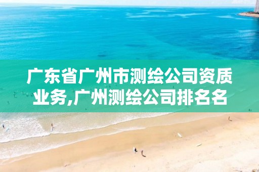 广东省广州市测绘公司资质业务,广州测绘公司排名名单