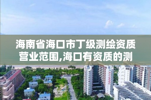 海南省海口市丁级测绘资质营业范围,海口有资质的测绘公司