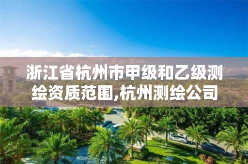 浙江省杭州市甲级和乙级测绘资质范围,杭州测绘公司有哪几家