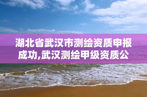 湖北省武汉市测绘资质申报成功,武汉测绘甲级资质公司