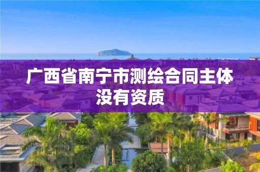 广西省南宁市测绘合同主体没有资质