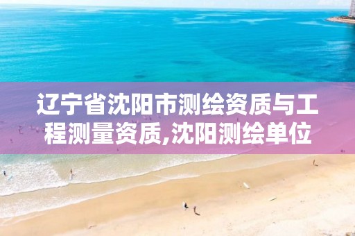 辽宁省沈阳市测绘资质与工程测量资质,沈阳测绘单位排名