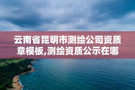 云南省昆明市测绘公司资质章模板,测绘资质公示在哪里查询