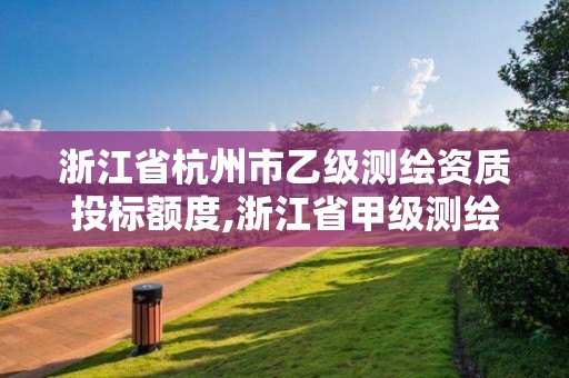 浙江省杭州市乙级测绘资质投标额度,浙江省甲级测绘资质单位