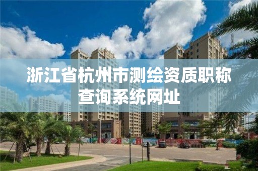 浙江省杭州市测绘资质职称查询系统网址