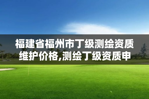 福建省福州市丁级测绘资质维护价格,测绘丁级资质申报条件。