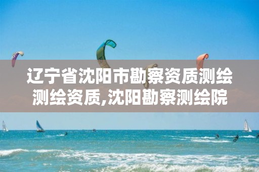 辽宁省沈阳市勘察资质测绘测绘资质,沈阳勘察测绘院有限公司招聘