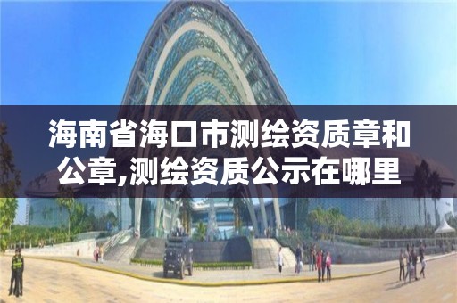 海南省海口市测绘资质章和公章,测绘资质公示在哪里查询