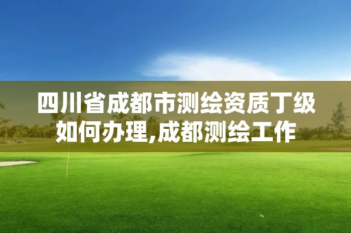 四川省成都市测绘资质丁级如何办理,成都测绘工作