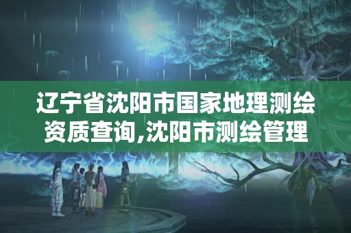 辽宁省沈阳市国家地理测绘资质查询,沈阳市测绘管理办公室。