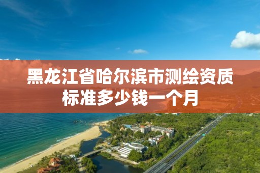 黑龙江省哈尔滨市测绘资质标准多少钱一个月