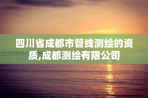 四川省成都市管线测绘的资质,成都测绘有限公司