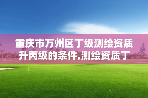 重庆市万州区丁级测绘资质升丙级的条件,测绘资质丁级是什么意思。