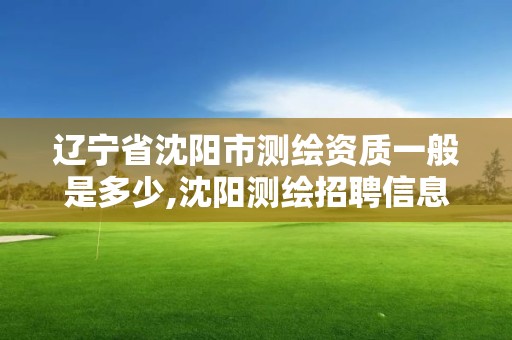 辽宁省沈阳市测绘资质一般是多少,沈阳测绘招聘信息。