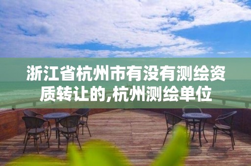 浙江省杭州市有没有测绘资质转让的,杭州测绘单位