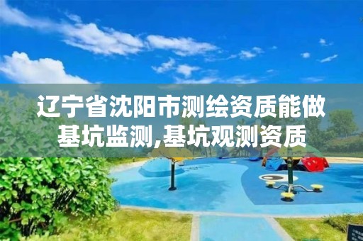 辽宁省沈阳市测绘资质能做基坑监测,基坑观测资质