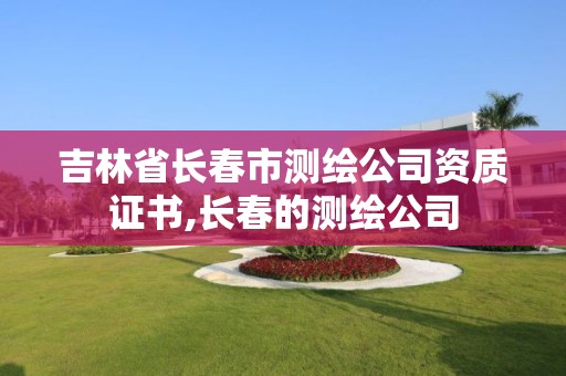 吉林省长春市测绘公司资质证书,长春的测绘公司