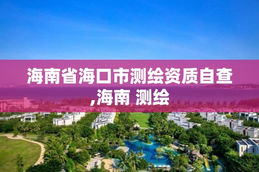 海南省海口市测绘资质自查,海南 测绘