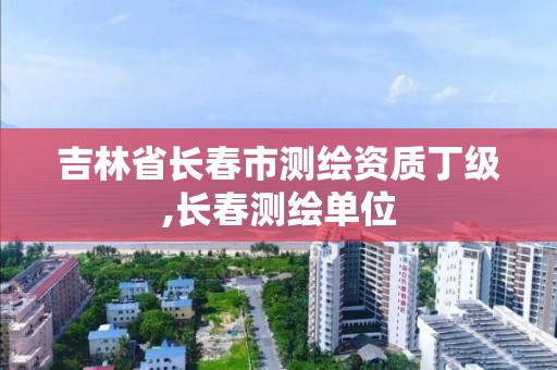 吉林省长春市测绘资质丁级,长春测绘单位