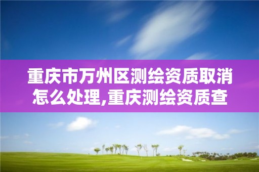 重庆市万州区测绘资质取消怎么处理,重庆测绘资质查询