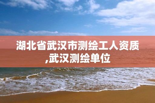 湖北省武汉市测绘工人资质,武汉测绘单位