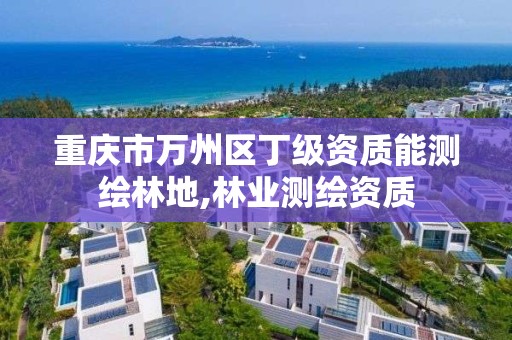 重庆市万州区丁级资质能测绘林地,林业测绘资质