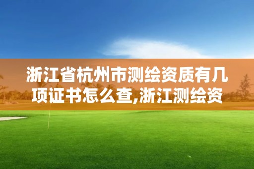 浙江省杭州市测绘资质有几项证书怎么查,浙江测绘资质查询。