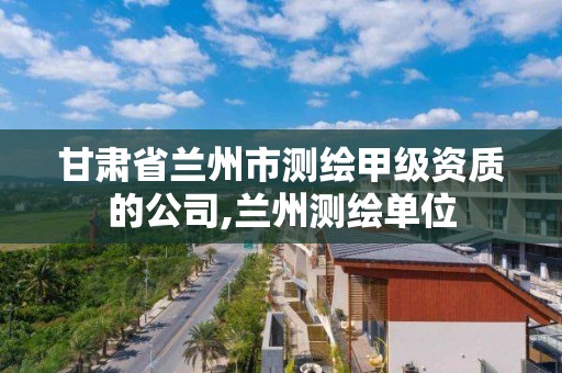 甘肃省兰州市测绘甲级资质的公司,兰州测绘单位