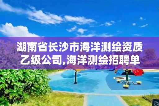 湖南省长沙市海洋测绘资质乙级公司,海洋测绘招聘单位