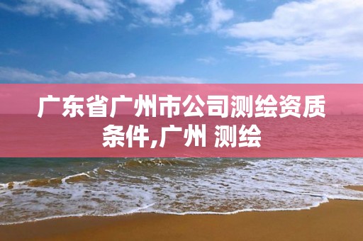 广东省广州市公司测绘资质条件,广州 测绘