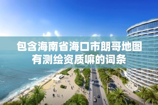 包含海南省海口市朗哥地图有测绘资质嘛的词条