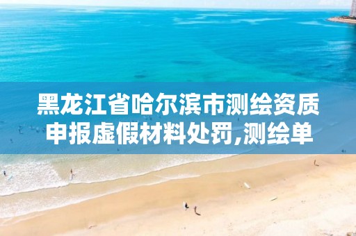 黑龙江省哈尔滨市测绘资质申报虚假材料处罚,测绘单位提供虚假测绘成果