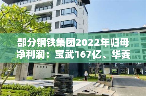 部分钢铁集团2022年归母净利润：宝武167亿、华菱79亿、太钢50亿、鞍钢41亿，柳钢-58亿、山钢-14亿