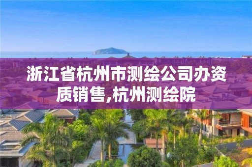 浙江省杭州市测绘公司办资质销售,杭州测绘院