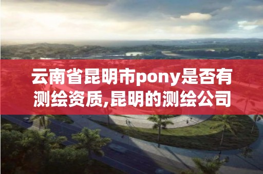 云南省昆明市pony是否有测绘资质,昆明的测绘公司