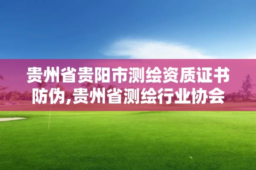 贵州省贵阳市测绘资质证书防伪,贵州省测绘行业协会