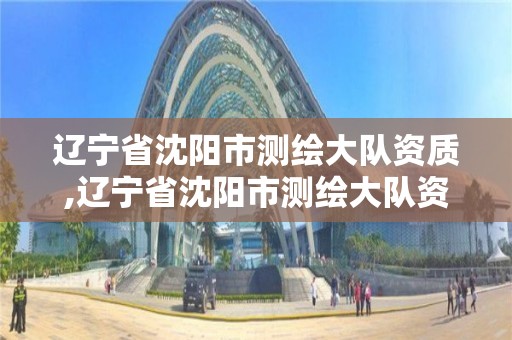 辽宁省沈阳市测绘大队资质,辽宁省沈阳市测绘大队资质公示